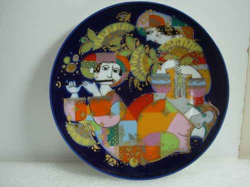 Ceramic wall plaque decorated - ceramic,