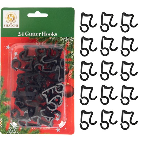 24pcs black gutter hooks for - black,
