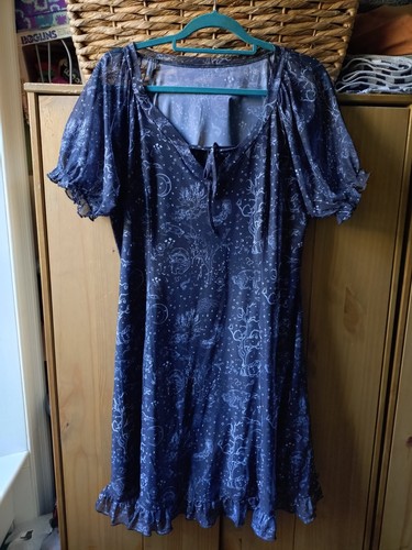 Cute black lined - dress, size