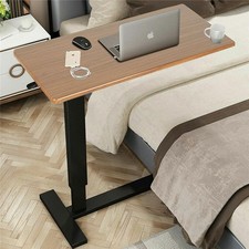Heavy-duty Rolling Cart Overbed Bedside Table Adjustable Height Laptop Desk Medi