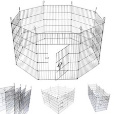 Dog Pen Puppy Pet Playpen Run Outdoor Foldable Enclosure Rabbit Fence Crate Cage