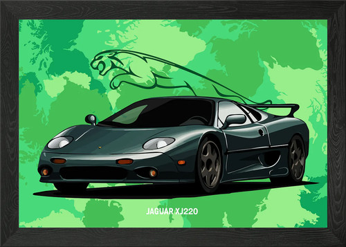 Jaguar xj220 framed wall - framed,