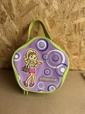 Vintage Y2K 2003 Polly Pocket Zip Around Lunch Bag - Green, Purple & Pink Flower