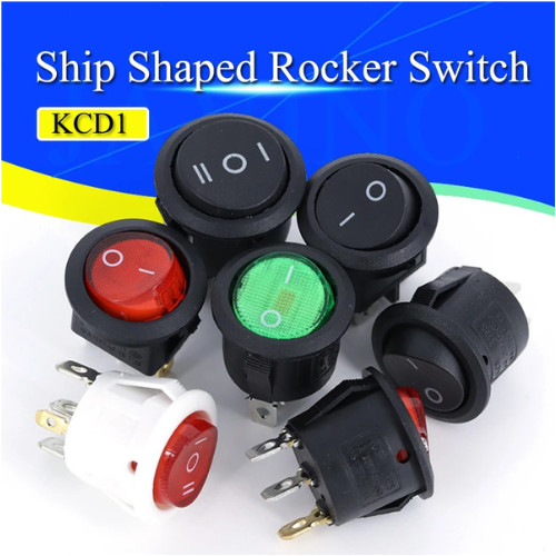 Led round rocker - round, switch