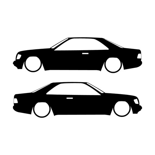 Set car decal stickers - set,