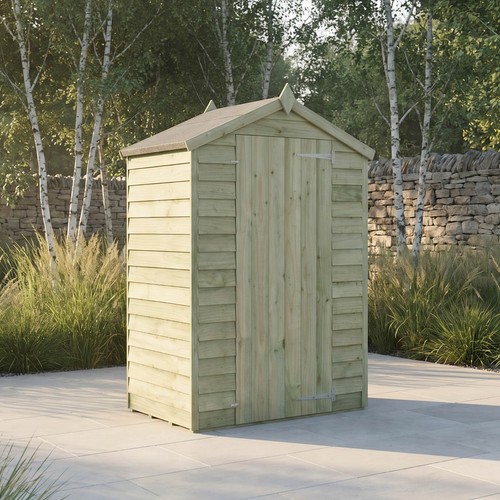 3x4 wooden overlap garden shed - wooden,