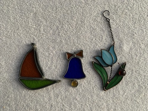 Stained glass ornaments - glass,