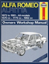 Alfa Romeo Alfetta 1570cc 1779cc 1962cc 1973-1981 Haynes Owners' workshop manual