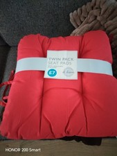 Red seat pads - seat, garden