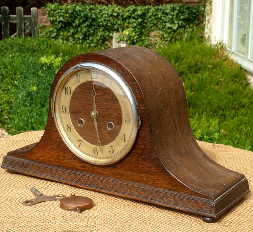 Vintage mantle clock napoleon - clock,