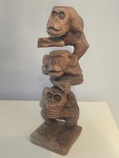 Wooden Hand Carved Stacked