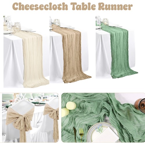 Cheesecloth table runner - cheesecloth,
