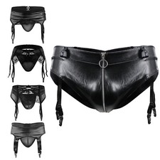 Men's Faux Leather Thong