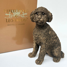 Cockapoo ornament figurine Leonardo Reflections Bronze Dog lover gift boxed 17cm
