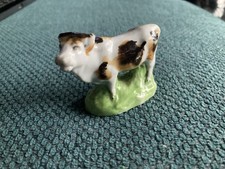 Antique Staffordshire Ceramic Porcelain Figurine Cow