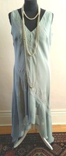 Maria Grachvogel 1920s Style Silk Assymetrical Bias Cut Beaded Dress