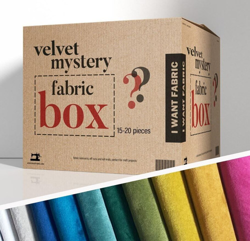 Mixed velvet fabric remnant - velvet,