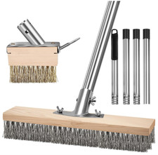 Crack Weeder Brush Wire Broom Moss Grout Scraper 64.9" Detachable