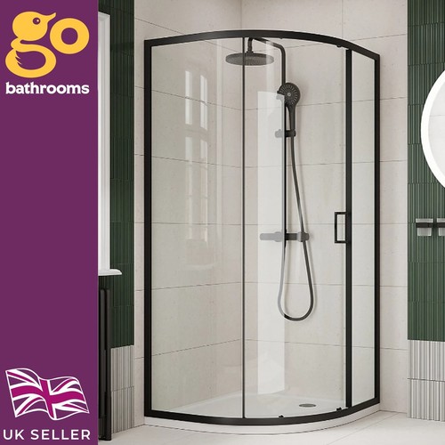 Black quadrant shower - black,