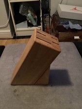 Vintage Solid Wood Knife Block