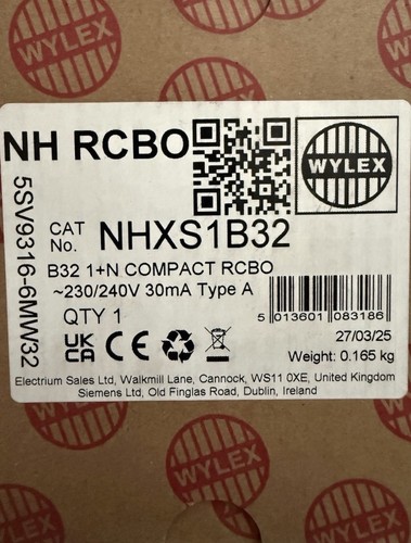 Wylex compact nhxs1b32 rcbo - wylex,