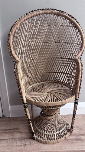 Vintage childs wicker peacock - wicker,