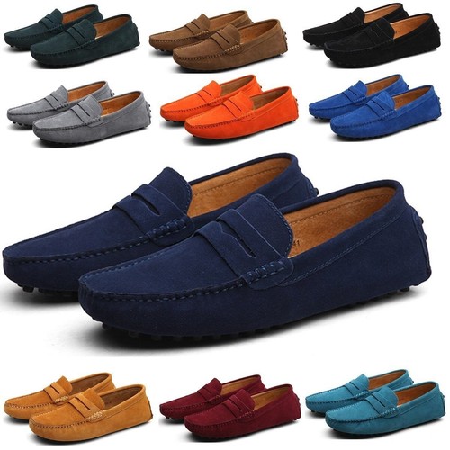 Men loafers suede leather - loafers,