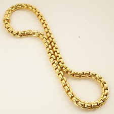 Fope 18k Yellow Gold 18" 8mm Squared Rolo Chain Necklace, 65.9g - Free Ship USA