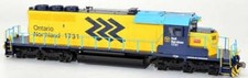 H0 Gauge - Bowser Diesel Locomotive GMD SD40-2 Ontario Northland - 25334 New