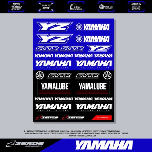 Yamaha stickers motocross - yamaha, stickers,