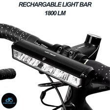 Powerful 6 LED Bike Light Bar 4000mAh Rechargeable Bicycle Headlight Waterproof