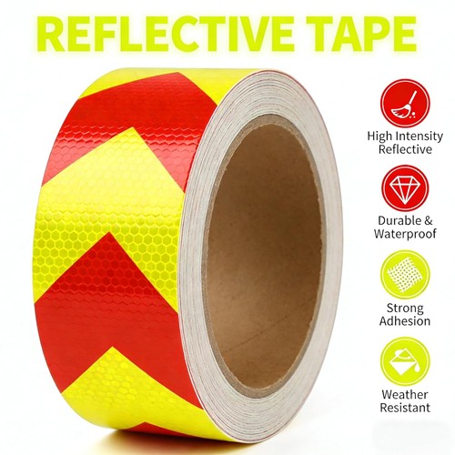 Red lime chevron reflective - red,