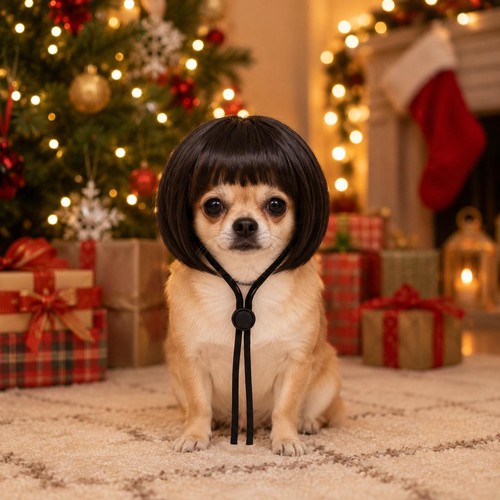Adjustable cat dog - bob, wig
