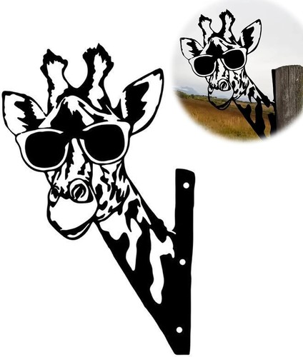 Metal giraffe garden - metal, ornaments