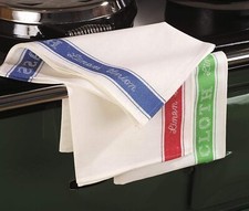 6x Linen Union Bar Glass Tea Towel Cleaning Kitchen Restaurant Catering 3 Colors