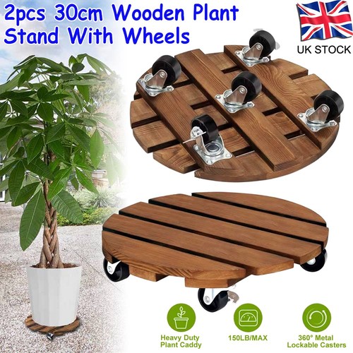 Plant stand with wheels - 2x,