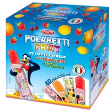 Dolfin Polaretti Real Fruit Juice Freezer Pops Ice Lollies Freeze Pack 60x40ml