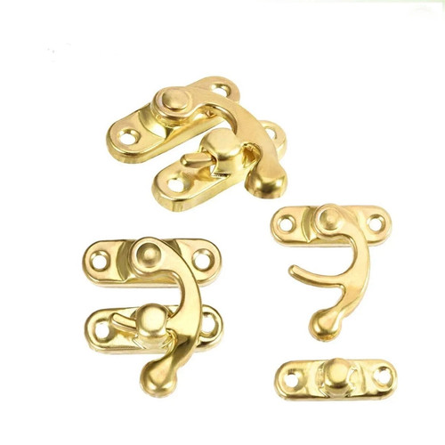 Gold plated box latch - plated, hasp