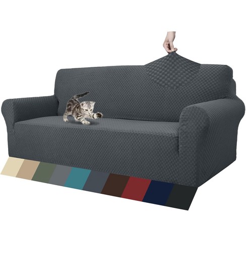 Dark gray seater slipcover - 3,