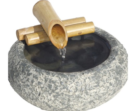 Bamboo water fountain - bamboo, fountain-4"