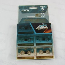 VINTAGE TDK MC60 Micro Cassette Blank Tapes 6 Pack 1999 S1