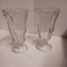 Vintage Milk Shake Sundae Glass Ice Cream Float Soda Fountain  7" Tall 