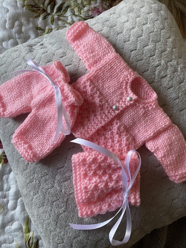 Hand knitted dolls clothes - knitted,