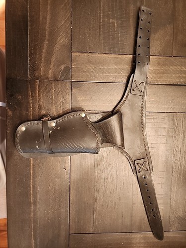 Vintage cap gun - vintage, leather