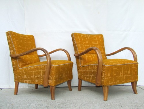 Pair art deco armchairs - art,