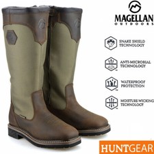 Mens Leather Waterproof Boots Magellon Snake Shield Hunting Farm Equestrian Boot