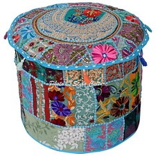 Ottoman pouf cover - ottoman, indian