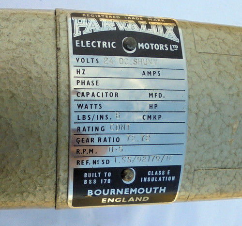 Parvalux electric motor - electric,