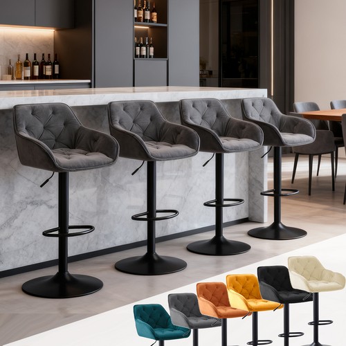 Set bar stools velvet - set, of