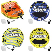 VEVOR Inflatable Towable Tube for Boating 1-2/1-3 Rider 51.8/63 inch Water Sport